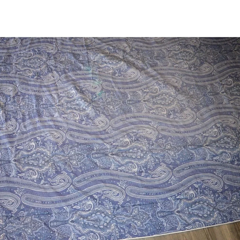 Ralph Lauren Putney Paisley Blue Full Queen Comforter Bedspread Rare Cover
